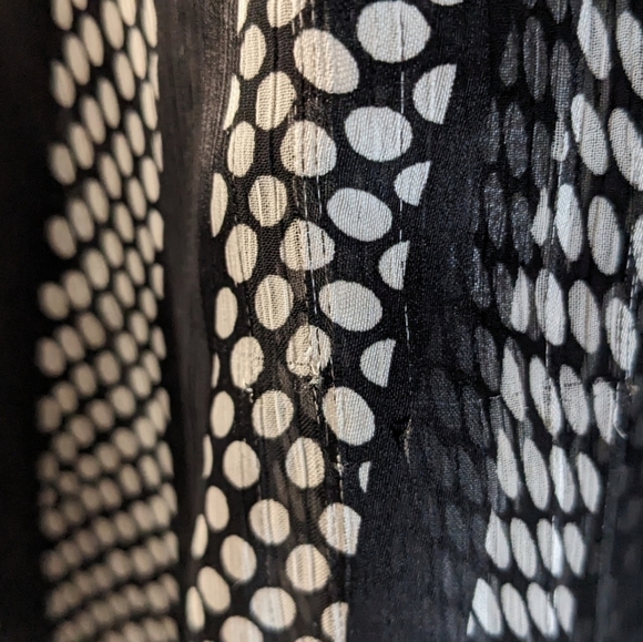 Chico's tunic, high low layered Boho front 3/4 sleeve chiffon pull over size med - Picture 8 of 9